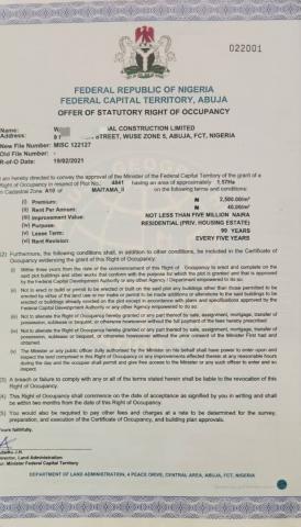 Prime 1.57 Hectares Residential Land in Maitama 2, Abuja – Tarred & Developed Environment