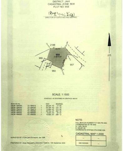 Distress Sale: Prime 2,120sqm Residential Land in Jahi Main, Abuja