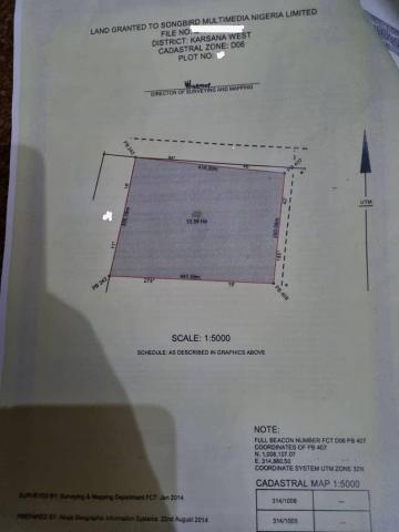 13 Hectares Comprehensive Development Land for Sale in Karsana West, Abuja