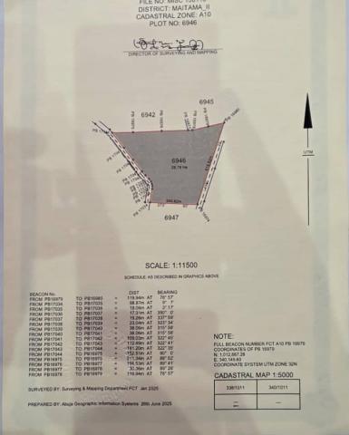 28 Hectares Commercial Development Land for Sale in Maitama 2, Abuja