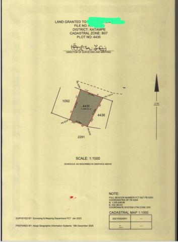 1,106.63 sqm Premium Residential Plot for Sale in Katampe Main, Abuja | C of O | ₦600 Million