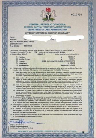 42Ha Prime Development Land – Guzape II, Abuja
