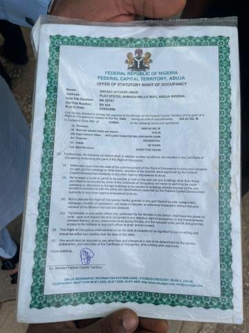 Flat Land for Sale in FO1 Kubwa, Abuja – Prime Location Opposite Military Pension Board